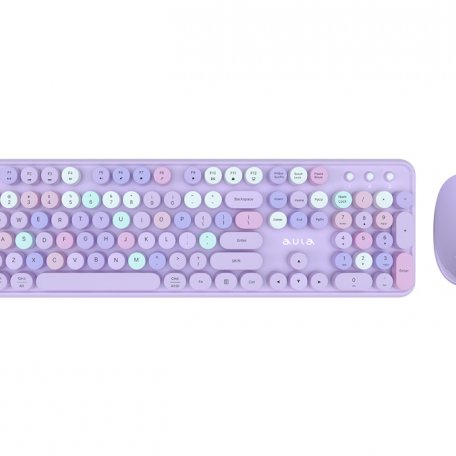 Клавиатура и мышь AULA AC306 Purple-Colorful