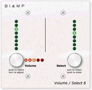 Панель Biamp VOLUME/SELECT 8
