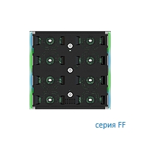 Ekinex Выключатель FF 4-х клавишный  EK-ED2-TP,  подсветка - синий/зеленый (выпуск 2016)