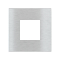 Ekinex Квадратная металлическая плата, EK-SQP-GBQ,  серия Surface,  окно 45х45,  отделка - матовый алюминий
