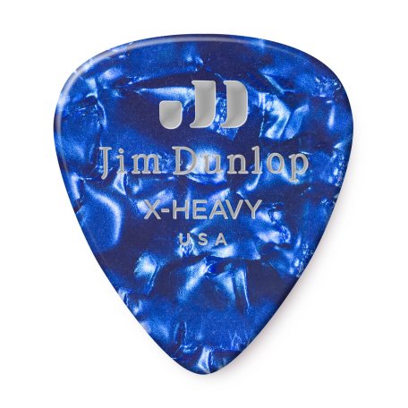 Медиаторы Dunlop 483P10XH Celluloid Blue Pearloid Extra Heavy (12 шт)