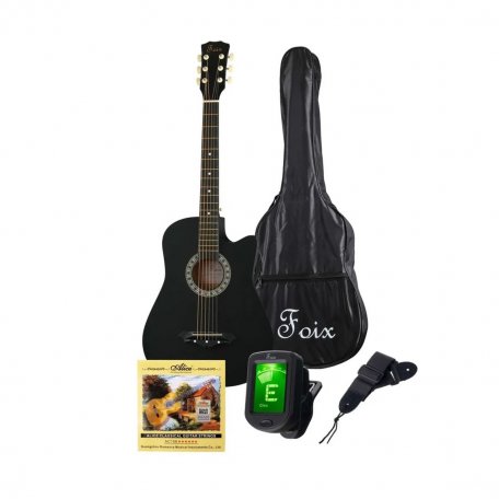 Акустическая гитара Foix FFG-2038CAP-BK-MAT (аксессуары в комплекте)