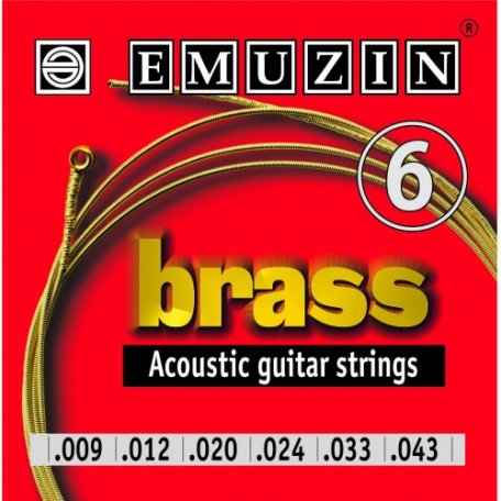 Струны для акустической гитары Emuzin Brass обмоткой из латуни 09-043
