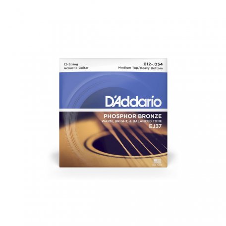 Струны для 12-струнной акустической гитары DAddario EJ37