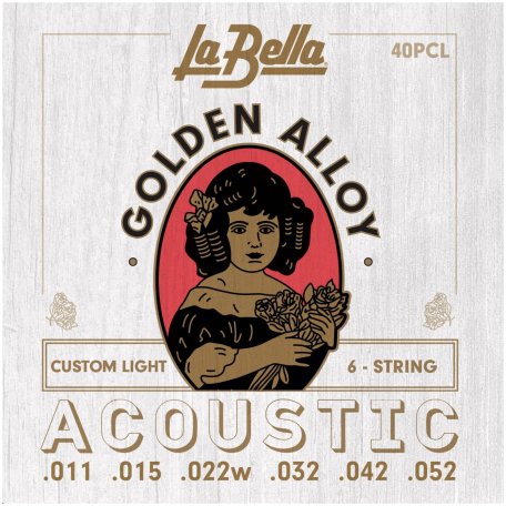 Струны для акустической гитары La Bella 40PCL