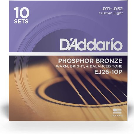 Струны для акустической гитары DAddario EJ26-10P (10 компл.)