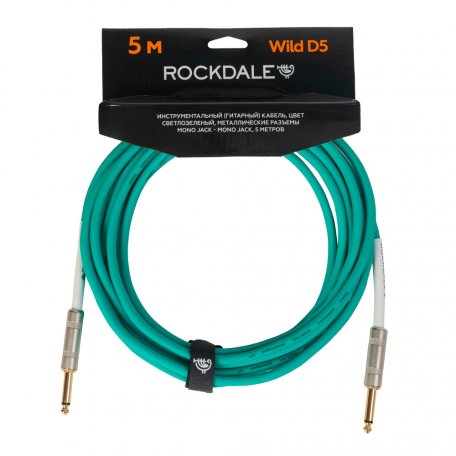 Инструментальный кабель ROCKDALE Wild D5 Light Green