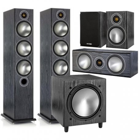 Комплект Monitor Audio Bronze set 5.1 black oak (6+1+Centre+W10)