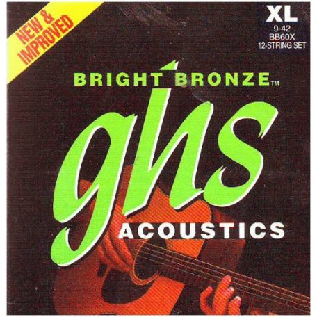 Cтруны для двенадцатиструнной гитары GHS BB60X 9-42