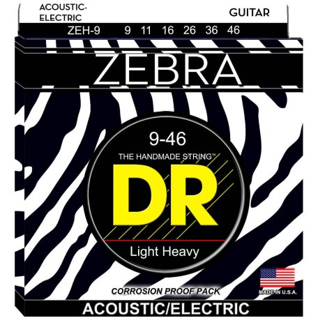 Струны для акустической гитары DR ZEH-9 Zebra