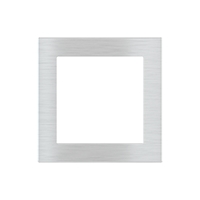 Ekinex Квадратная металлическая плата, EK-DQS-GBQ,  серия DEEP,  окно 60х60,  цвет - матовый алюминий