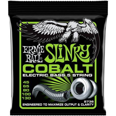 Струны для пятиструнной бас-гитары Ernie Ball 2736 Slinky Cobalt Bass 5