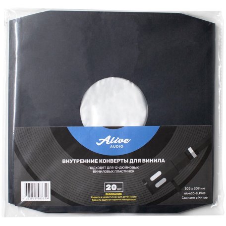 Внутренние конверты для винила Alive Audio AA-ACC-SLPINB (20шт)