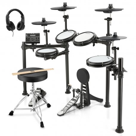 Электронная ударная установка Donner DED-200 5 Drums 4 Cymbals (в комплекте аксессуары)