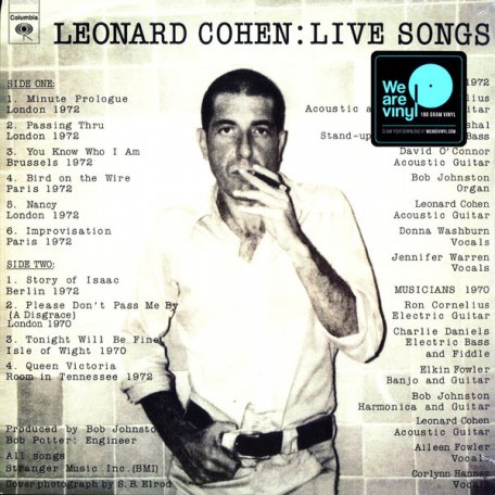 Виниловая пластинка Leonard Cohen LIVE SONGS