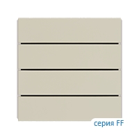 Ekinex Клавиши FF пластиковые прямоугольные (4 шт), EK-TRO-GAС,  цвет - теплый белый