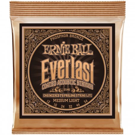 Струны для акустической гитары Ernie Ball 2546 Everlast Phosphor Bronze Medium Light 12-54