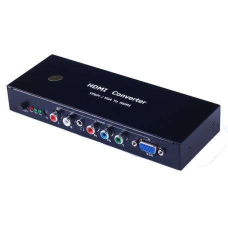 Конвертер Dr.HD Stereo (2xRCA/1/8Jack) + VGA + YPrPb в HDMI + S/PDIF, Professional / Dr.HD CVY03H