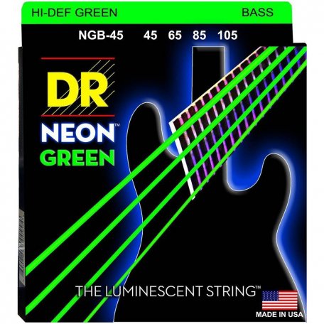 Струны для бас-гитары DR NGB-45 Hi-Def NEON 45-105 Medium