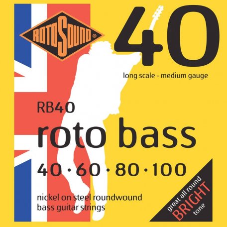 Струны Rotosound RB40 NICKEL (UNSILKED) 40 60 80 100