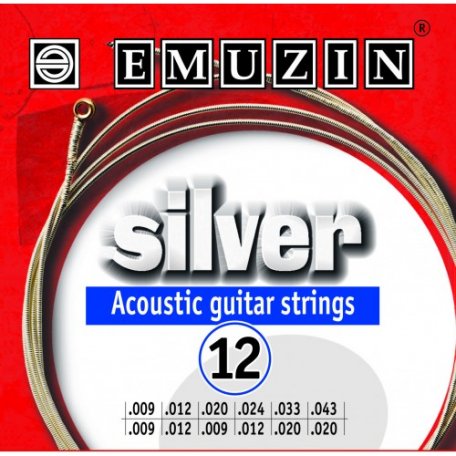 Cтруны для двенадцатиструнной гитары Emuzin 12А232 Silver