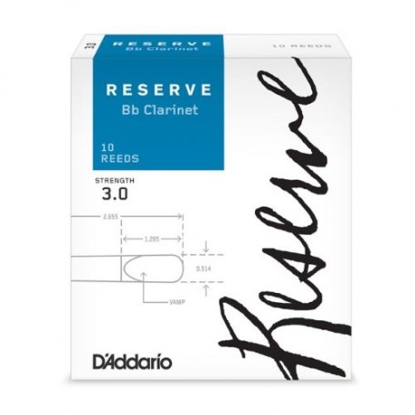 Трости DAddario WOODWINDS DCR1030 RESERVE BB CL - 10 PACK - 3.0