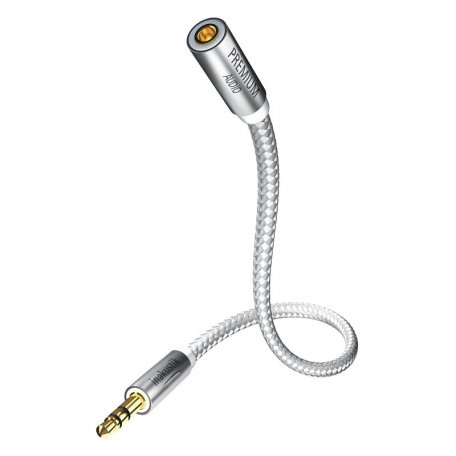 In-Akustik Premium Extension Audio Cable 10.0m 3.5mm jack<>3.5mm jack(F)+6.3 jack adapter #00410210