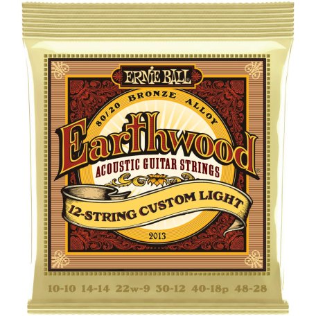 Cтруны для двенадцатиструнной гитары Ernie Ball Earthwood Custom Light 2013
