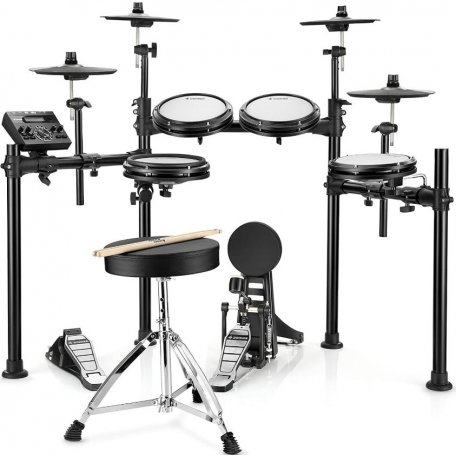 Электронная ударная установка Donner DED-200P 5 Drums 3 Cymbals (в комплекте аксессуары)