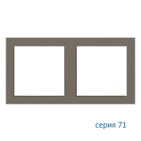 Ekinex Плата 71, EK-P2S-FGL,  2 поста (60х60),  материал - Fenix NTM,  цвет - Серый Лондон
