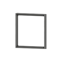 Ekinex Рамка квадратная металлическая, EK-FOQ-GBS,  серия Form,  отделка - матовый титан