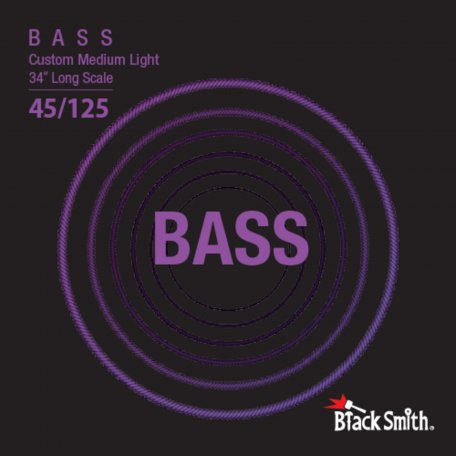 Струны для 5 струнной бас-гитары BlackSmith Bass Custom Medium Light 34 Long Scale 45/125