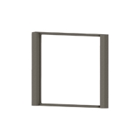 Ekinex Рамка квадратная металлическая, EK-FLQ-GBR,  серия Flank,  отделка - матовый никель