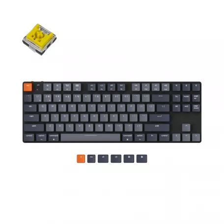 Беспроводная механическая ультратонкая клавиатура Keychron K1SE RGB Banana Switch