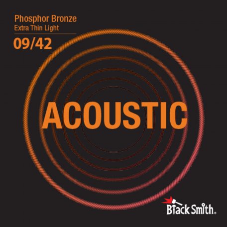 Струны для акустической гитары BlackSmith Phosphor Bronze Extra Thin Light 9/42