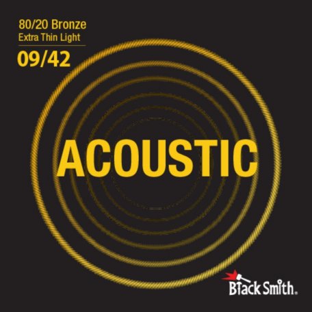Струны для акустической гитары BlackSmith 80/20 Bronze Extra Thin Light 09/42