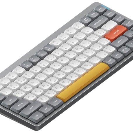 Беспроводная механическая клавиатура QMK Nuphy AIR75v2 Lunar Gray, RGB, Hot Swap, Blue Switch