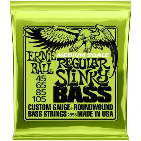 Струны для бас-гитары Ernie Ball 2856 Regular Slinky Short Scale