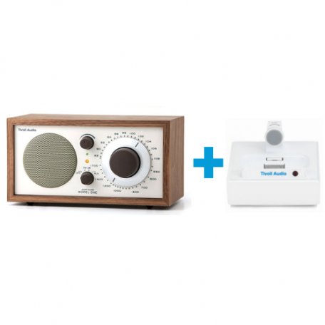 Радиоприемник Tivoli Audio Model One walnut/beige + ipod/iphone Connector frost white/white