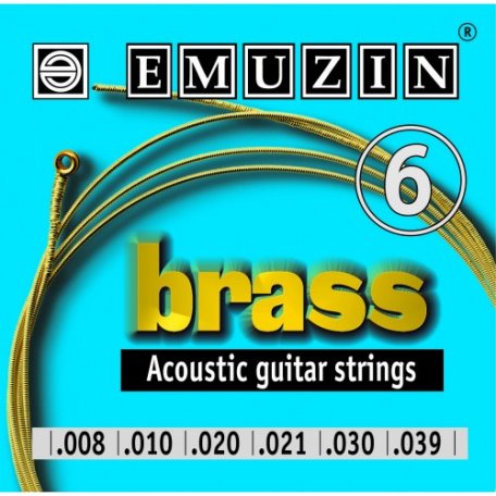 Струны для акустической гитары Emuzin BRASS с обмоткой из латуни 08-39