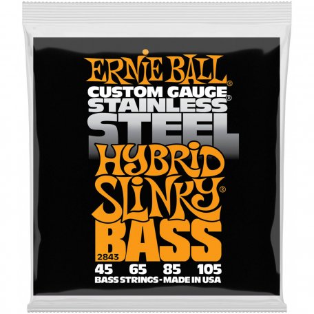 Струны для бас-гитары Ernie Ball 2843 Stainless Steel Slinky Hybrid