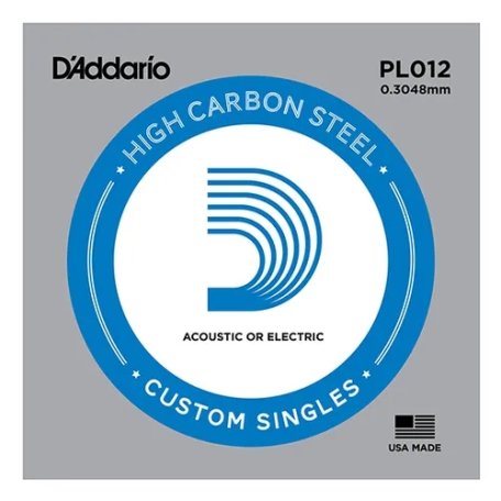 Струна DAddario PL012 - Plain steel (1 шт)