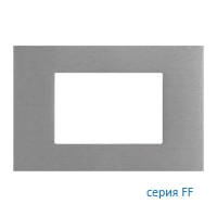 Ekinex Плата FF прямоугольная металлическая 68х45, EK-PRG-GBQ,  отделка - матовый алюминий