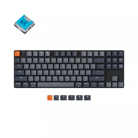 Беспроводная механическая ультратонкая клавиатура Keychron K1SE RGB Blue Switch