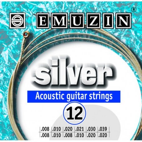 Cтруны для двенадцатиструнной гитары Emuzin 12А231 Silver