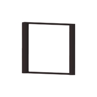 Ekinex Рамка квадратная пластиковая, EK-FLQ-GAE,  серия Flank,  цвет - интенсивный черный
