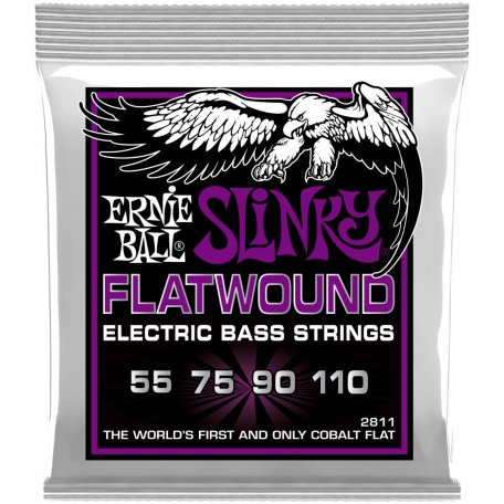 Струны для бас-гитары Ernie Ball 2811 Slinky Flatwound Bass
