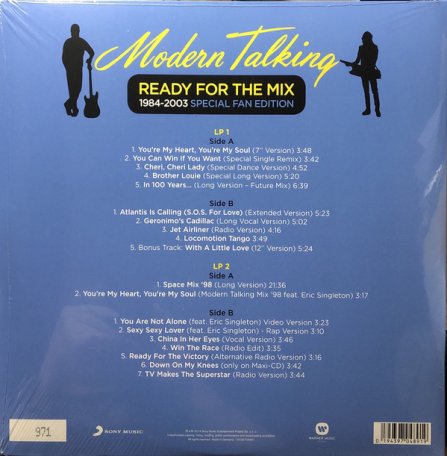 Виниловая пластинка Modern Talking, Ready For The Mix 1984