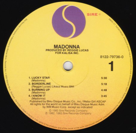 Madonna by Madonna Vinyl Record 1982 81227973605