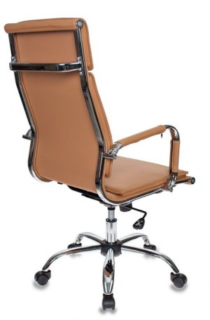 Camel brown store leather office chair